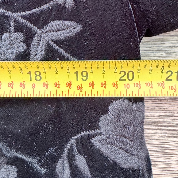 ZARA Black Velvet Stunning Kimono Embroidered Jacket Coat blogger favorite L - Picture 6 of 7